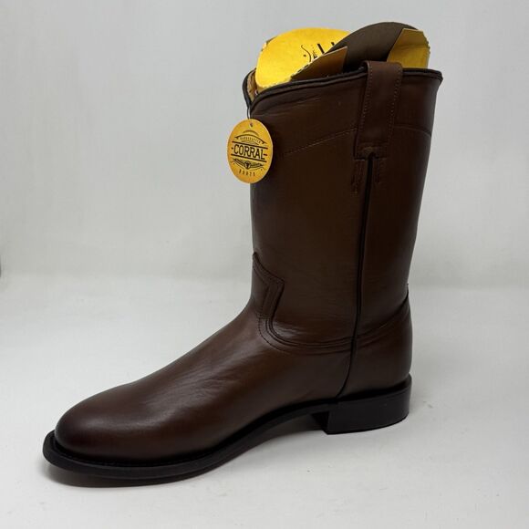 Corral A4068 Cowboy Roper Boots Mens 10 D Brown Cow Leather Mid Calf Western - Picture 8 of 15